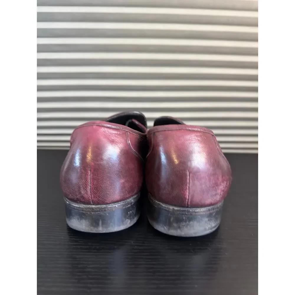 Florsheim Imperial Burgundy Leather Penny Loafers Men’s 10.5 A Vintage USA Made